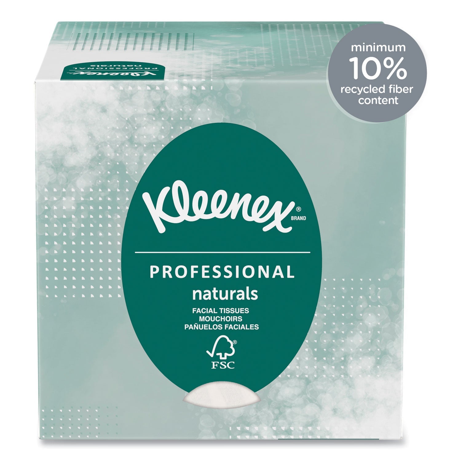Kleenex Naturals Facial Tissue, 2-Ply, White, 90  Sheets/Box