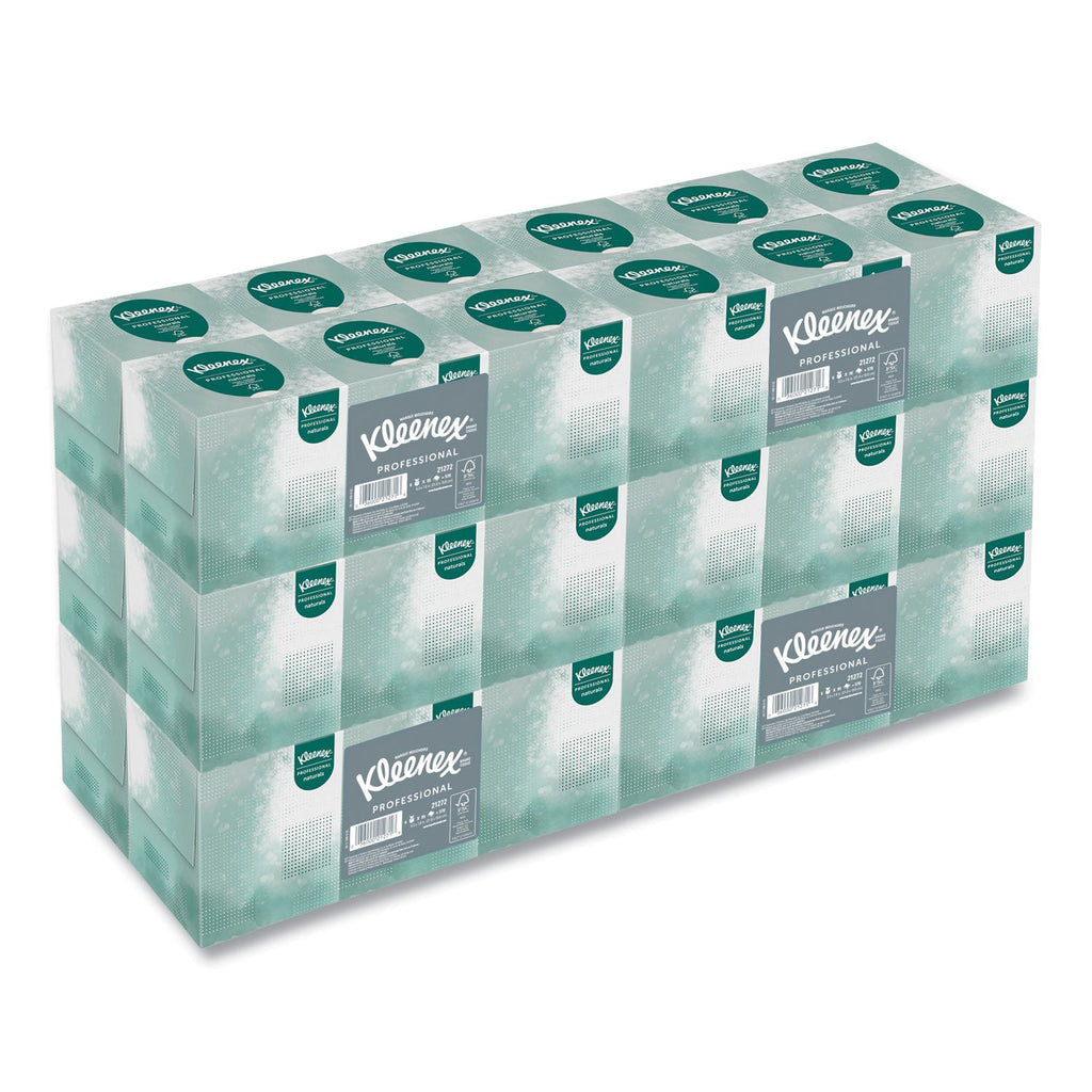 Kleenex Naturals Facial Tissue, 2-Ply, White, 90  Sheets/Box